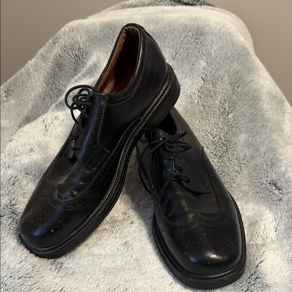 Nunn Bush Classic Black Men's Leather Dress Shoes SZ 9.5 EUC